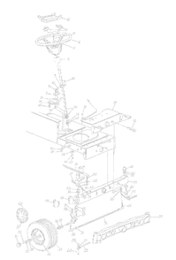 Axle, Front, Steering Assembly, Wheels, Front Diagram and Parts List for 13AM675G062 2000 Yard Machines Lawn Tractor